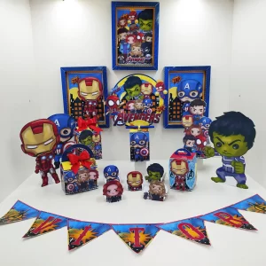 Decoração dos Vingadores Studio, Png e Pdf