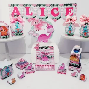 Festa Dinossauro Rosa Studio e Pdf