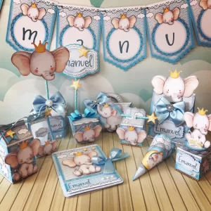 Festa Tema Elefantinho Studio, Png e Pdf