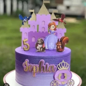 Arquivo digital de topo de bolo Princesa Sofia no formato Studio, ideal para festas infantis com tema de princesas.