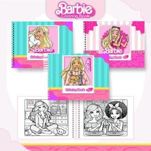 Livro de colorir Barbie em PDF, arquivo digital para crianças pintarem e se divertirem.