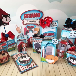 Tema Cachorro Festa Infantil Studio, Png e Pdf