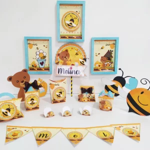 Tema Mesversario Abelhinha Studio, Png e Pdf