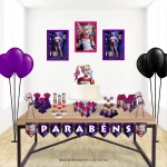 Tema de Aniversário Arlequina Studio e Pdf