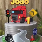 Topo de Bolo Caminhao Scania Studio