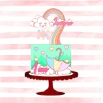 Topo de Bolo Chuva de Amor Studio