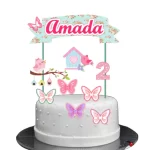 Topo de Bolo Jardim das Borboletas Studio