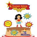 Topo de Bolo Mulher Maravilha Studio