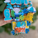 Topo de Bolo Pool Party Para Imprimir Studio