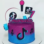 Topo de Bolo Tik Tok Para Imprimir Studio