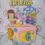 Topper de Bolo Tema Circo Rosa Studio