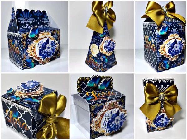 Aniversário 15 Anos Azul e Dourado
