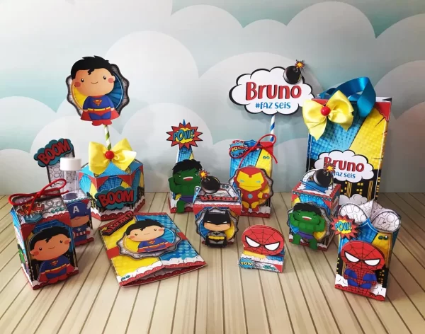 Aniversario Super Heróis Studio, Png e Pdf