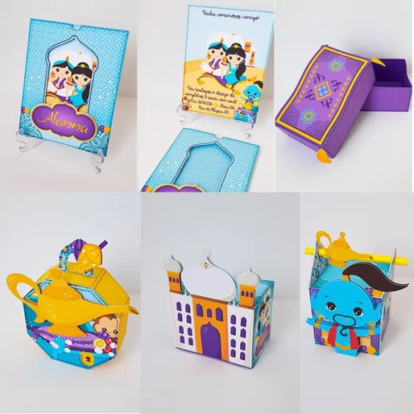 Aniversario Tema Aladdin Studio, Png e Pdf - Image 2