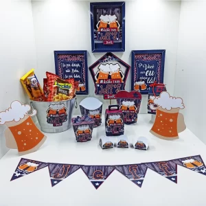 Aniversario Tema Boteco Studio, Png e Pdf