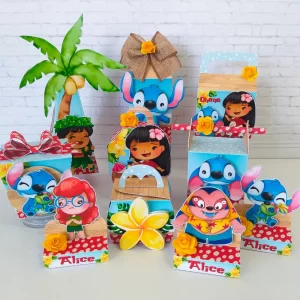 Arquivo digital Lilo & Stitch para topo de bolo, decoração de aniversário infantil