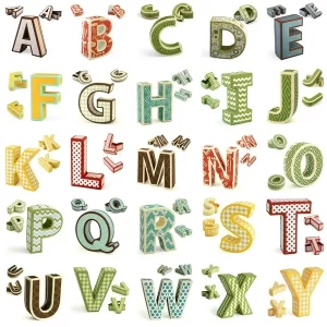 Arquivo Digital Alfabeto Letras 3d Studio