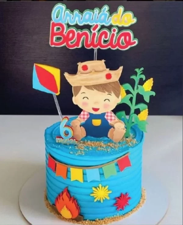 Bolo Tema Festa Junina Masculino Studio