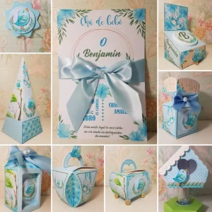 Centro de Mesa Cha de Bebe Simples Studio