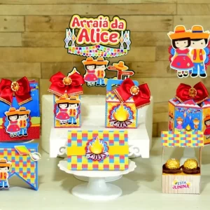 Centro de Mesa Festa Junina Studio e Pdf