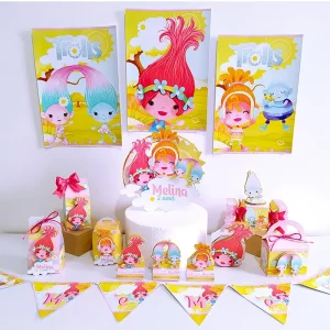 Centro de Mesa Trolls Studio, Png e Pdf