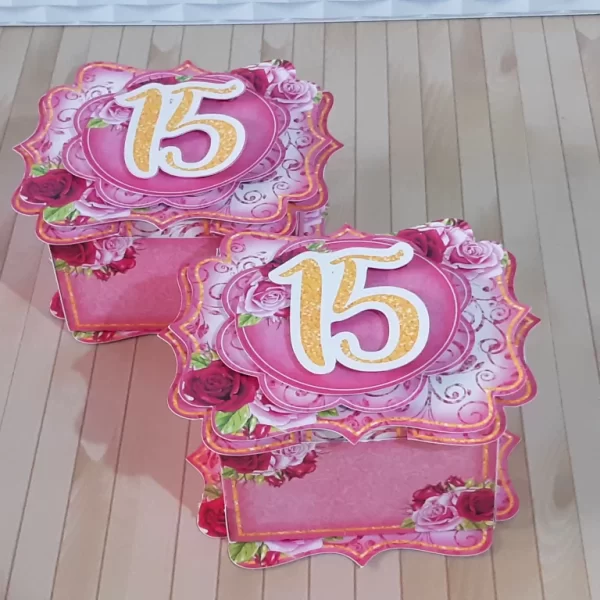 Decoracao 15 Anos Rosa e Dourado - Image 4