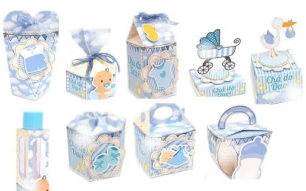 Decoração Cha de Bebe Azul Simples Studio