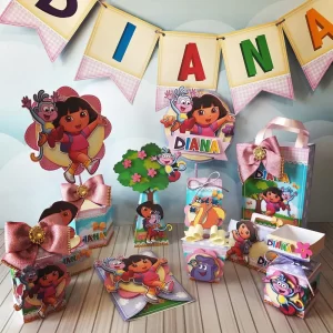 Decoração Dora Aventureira Studio, Png e Pdf