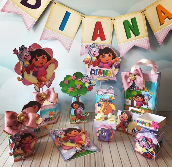 Decoração Dora Aventureira Studio, Png e Pdf