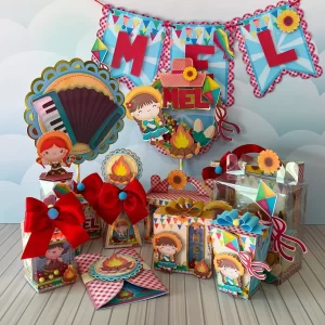 Decoração Festa Junina Studio, Png e Pdf