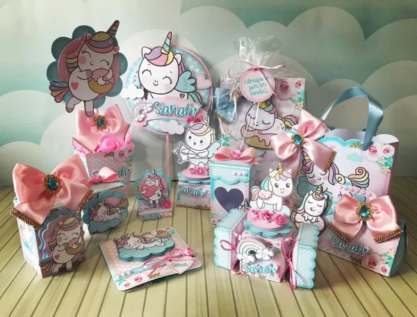 Decoração Unicornio Studio, Png e Pdf