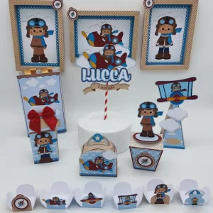 Decoração de Festa Aviador Studio e Pdf