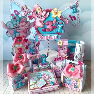 Decoração do Stitch Rosa Studio e Pdf