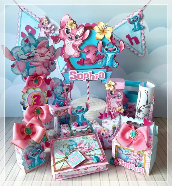 Decoração do Stitch Rosa Studio e Pdf