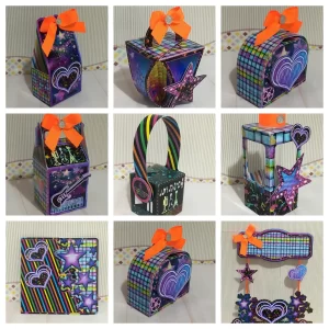 Enfeites de Mesa Festa Neon Studio