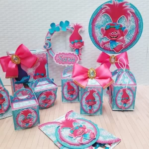 Festa Painel Trolls Studio, Png e Pdf