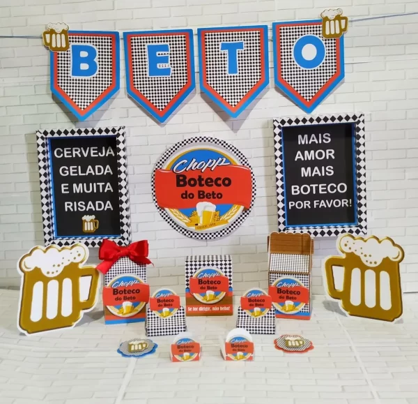 Festa Tema Boteco Studio, Png e Pdf