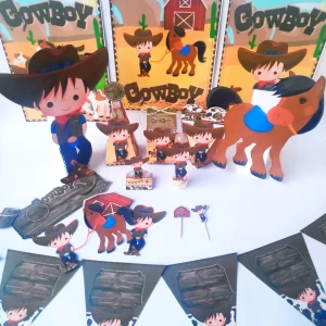 Festa Tema Cowboy Infantil Studio e Pdf