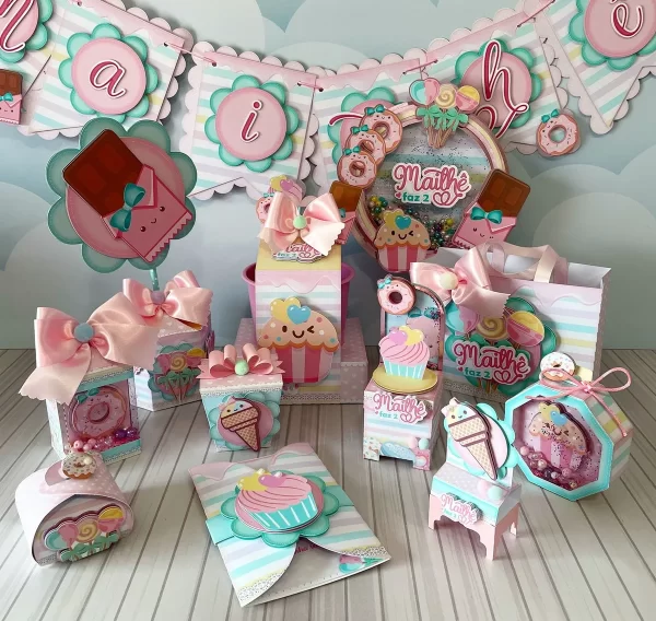 Festa Tema Doces Simples Studio, Png e Pdf