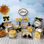 Festa Tema Girassol Studio, Png e Pdf