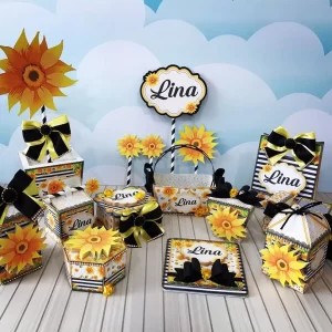 Festa Tema Girassol Studio, Png e Pdf