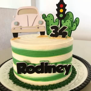 Topo de Bolo Fusca Studio para festa de aniversário e decoração temática