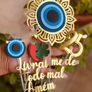 Topo de Bolo Mandala Studio para festa de aniversário e decoração temática