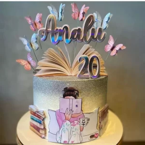 Topo de Bolo Tema Livro Studio para festa de aniversário e decoração temática