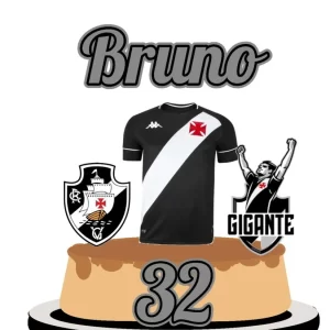 Arquivo digital de topo de bolo Vasco no formato Studio, ideal para festas infantis ou adultas com tema do time Vasco.