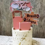 Festa Topper de Bolo Viagem Studio