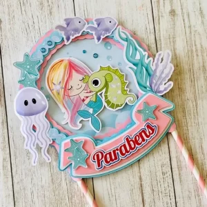 Tema Bolo Sereia Mesversario Studio