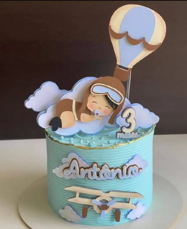 Tema Topo de Bolo Aviador Studio