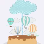 Tema Topo de Bolo Balão Studio