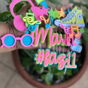 Tema Topo de Bolo Neon Studio